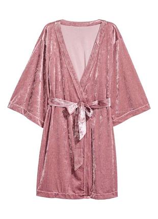 Велюровый халат кимоно от h&m