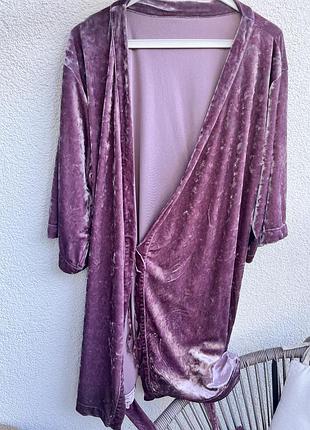 Велюровый халат кимоно от h&m 7