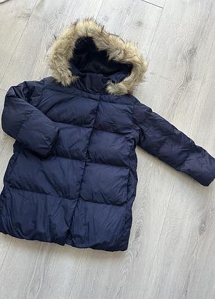 Пуховик uniqlo дитячий зимовий для дівчинки, розмір 116