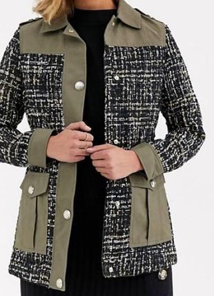 Куртка твідова парка жіноча river island