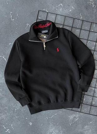 Чоловіча тепла кофта на флісі polo ralph lauren black
