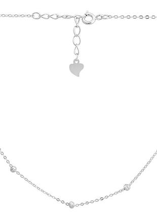 Срібне кольє високогоякості з без каменів, вага виробу 1,92 г (2145813) 400450 розмір