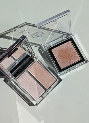 Хайлайтери clio prism highlighter duo 02 lavender voyage, clio glass &amp; highlighter 02 smooth dough