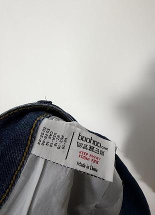Синие короткие джинсовые шорты boohoo 4