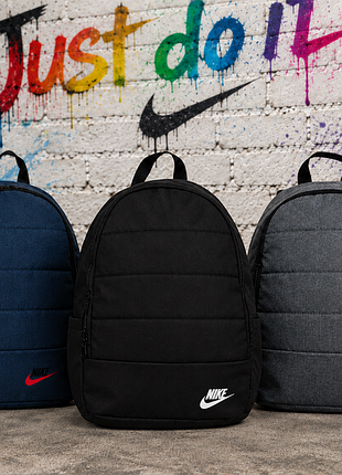 Рюкзак городской с принтом "nike". рюкзак для учёбы. цвет: чёрный, синий, серый.