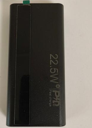 Павербанк 20000mah syjshuangxi f55a зі швидкою зарядкою 22.5w, чорний з type-c , fast charge та power delivery (pd)