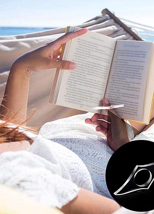 Набор акриловых держателей-закладок для страниц книги с отверстием для пальца прозрачные 8,6×3,8 см 2 шт