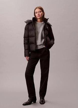 Жіноча демісезонна зимова куртка пуф calvin klein nylon puffer jacket - s - оригінал сша