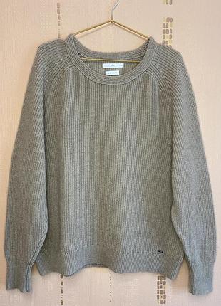 Преміум джемпер в рубчик brax selected knit (вовна 50%) — розкішний базовий светр, розмір 42 (xl) / ідеальний стан!