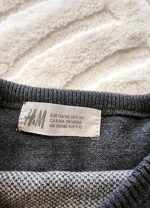 Светр для дівчинки h&m з совою, сірий 3