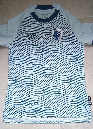 Футболка для хлопчика umbro бірюзова з візерунком 146 см