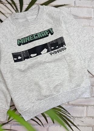Свитшот с начесом minecraft размер 6-7 лет 122см.