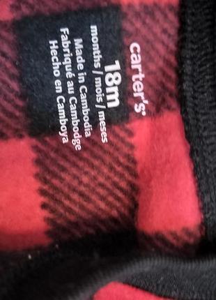 Флисовая пижама carters 18 m 3