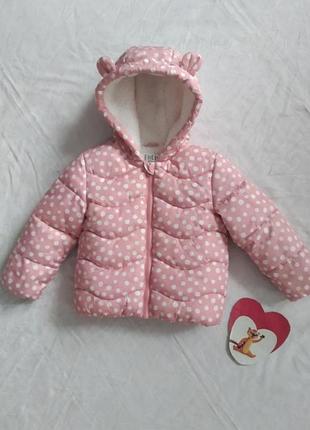 Стеганая курточка на теплой меховой подкладке бренда f&amp;fAP 12-18 eur.  80-86