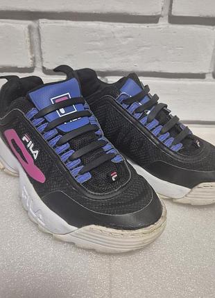 Оригінальні кросівки fila disruptor ii monomesh black pink (розмір 38.5/24.5 см)