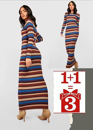 1+1=3 вʼязана сукня boohoo в принт смужка