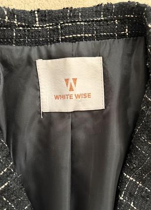 Твідовий двобортний піджак white wise 5