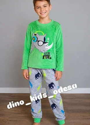Теплая плюшевая пижама на мальчика dunnes пижама