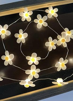 Светодиодная гирлянда ромашки / декоративный led светильник на батарейках