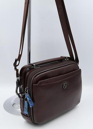 Сумка мужская натуральная кожа h.t 93-2092-8 brown