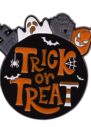 Пристрасний значок halloween trick or treat павук брош хелоуїн солодкість або ґадність гарбуз хелловіїн привид хелловін пін хелоуїн