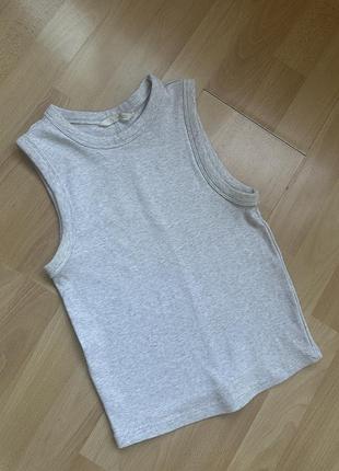 Майка в рубчик zara
