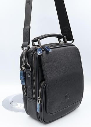 Сумка чоловіча натуральна шкіра h.t 5243-5 black