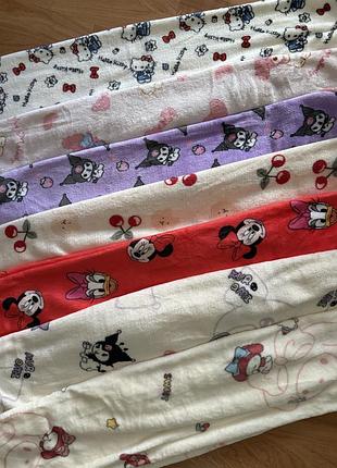 Штани плюшеві hello kitty kuromi melody mickey mouse