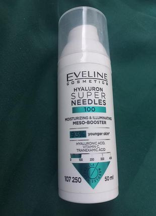 Мезобустер крем  для обличчя eveline cosmetics hyaluron super needles 100