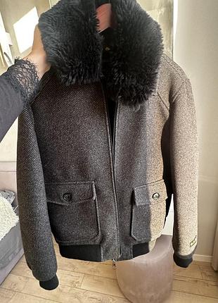 Куртка чоловіча loro piana зимова з хутряним коміром