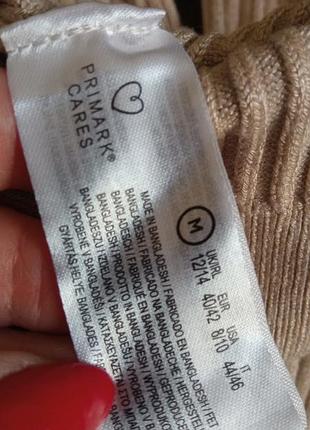 Бежевый гольф водолазка в рубчик primark 7