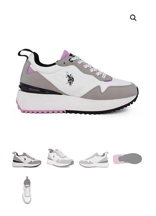 Стильні жіночі кросівки u.s. polo assn. bayle устілка 25,5 см