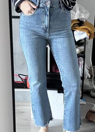 Жіночі джинси zara bootcut блакитні 32, 34