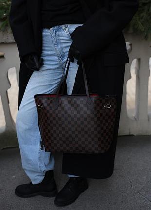 Сумка neverfull mm damier ebene