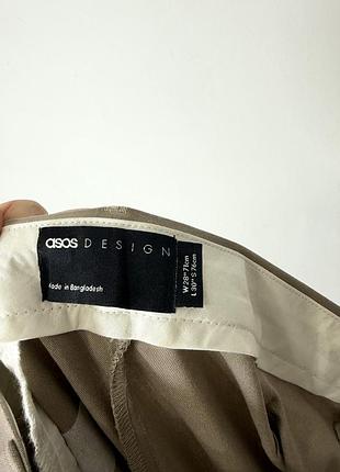 Бежеві прямі брюки asos 4