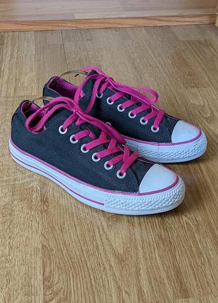 Кеди converse all star жіночі чорні (оригінал)