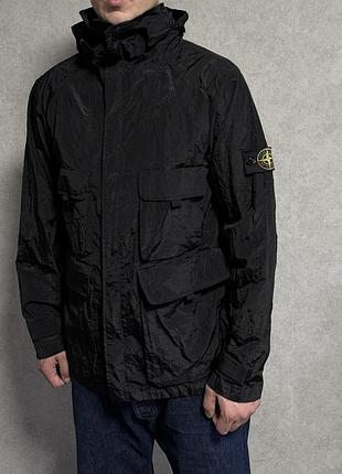 Куртка вітровка чоловіча stone island nylon metal, розмір l-xl