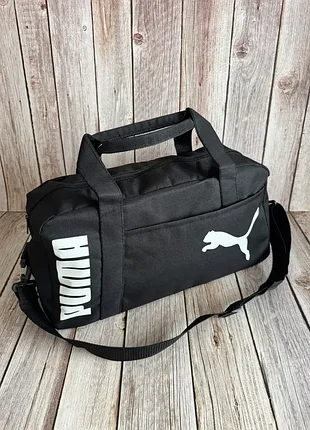 Дорожня сумка puma 50×24×24 см, чорна спортивна сумка oxford 1000d через плече