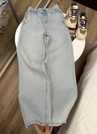 Широкі джинси wide leg на високій посадці zara