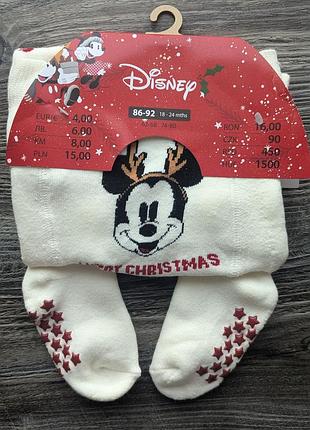 Колготи  disney білі з міккі маусом 86-92 см