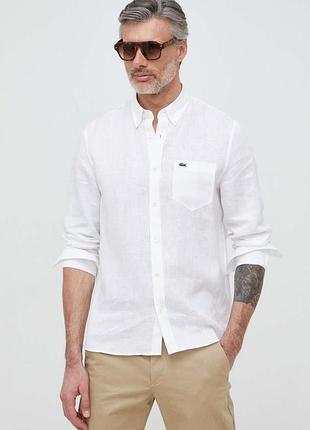 Чоловіча льняна сорочка lacoste ch5692 розмір: xl
