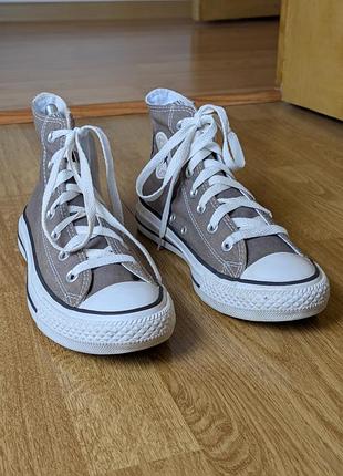 Кеды converse женские высокие серые (оригинал) 2