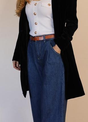 Удлиненный бархатный жакет-пальто zara / бархатный тренч в глубоком черном цвете