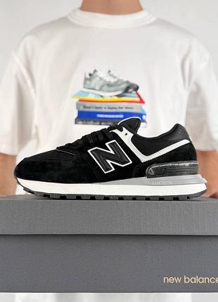 Термо кросівки new balance 574 classic gtx black white