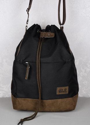 Сумка-торба jack wolfskin sandia bag сумка-мішок через плече чорна текстильна чоловіча жіноча крос-боді оригінал         camel active vaude columbia