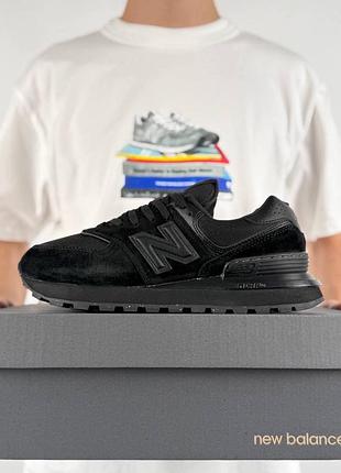 Термо кросівки new balance 574 classic gtx all black
