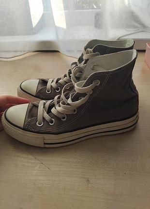 Converse chuck taylor all star hi, серые, eur 36.5 / 23 см