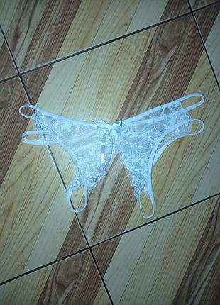 Трусики кружевные с доступом 4