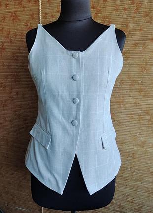 Костюмна пниталена желетка на бретельках