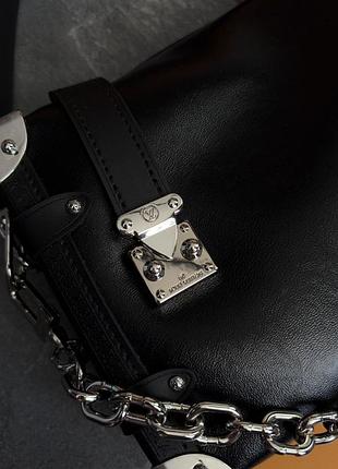 Шкіряна сумка через плече side trunk 23см в канві монограм l 8